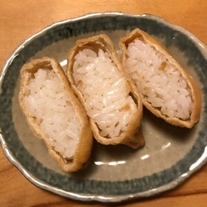 甘すぎない❤いなり寿司♪（油揚げ、ポン酢、麺つゆ）